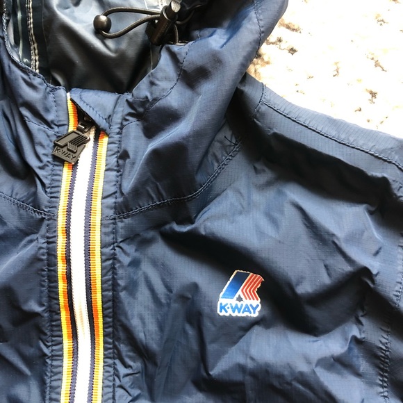 K-Way Navy Blue Windbreaker XS Worn, but no Flaws - Picture 3 of 6